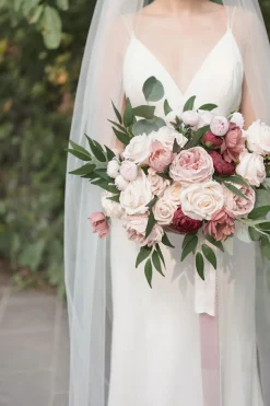 DIY Supporting Flower Boxes in Dusty Rose & Cream