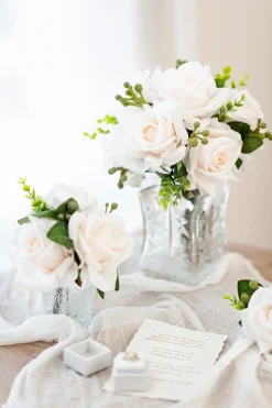 DIY Supporting Flower Boxes in Dusty Rose & Cream