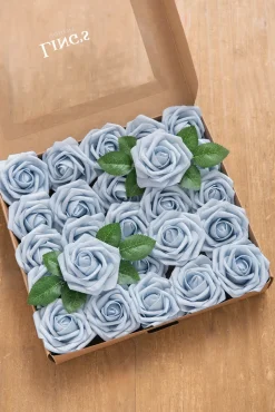 DIY Supporting Flower Boxes in Dusty Blue & Navy