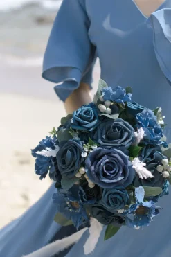 DIY Supporting Flower Boxes in Dusty Blue & Navy