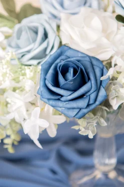 DIY Supporting Flower Boxes in Timeless French Blue & White