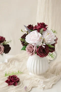 DIY Supporting Flower Boxes in Romantic Marsala