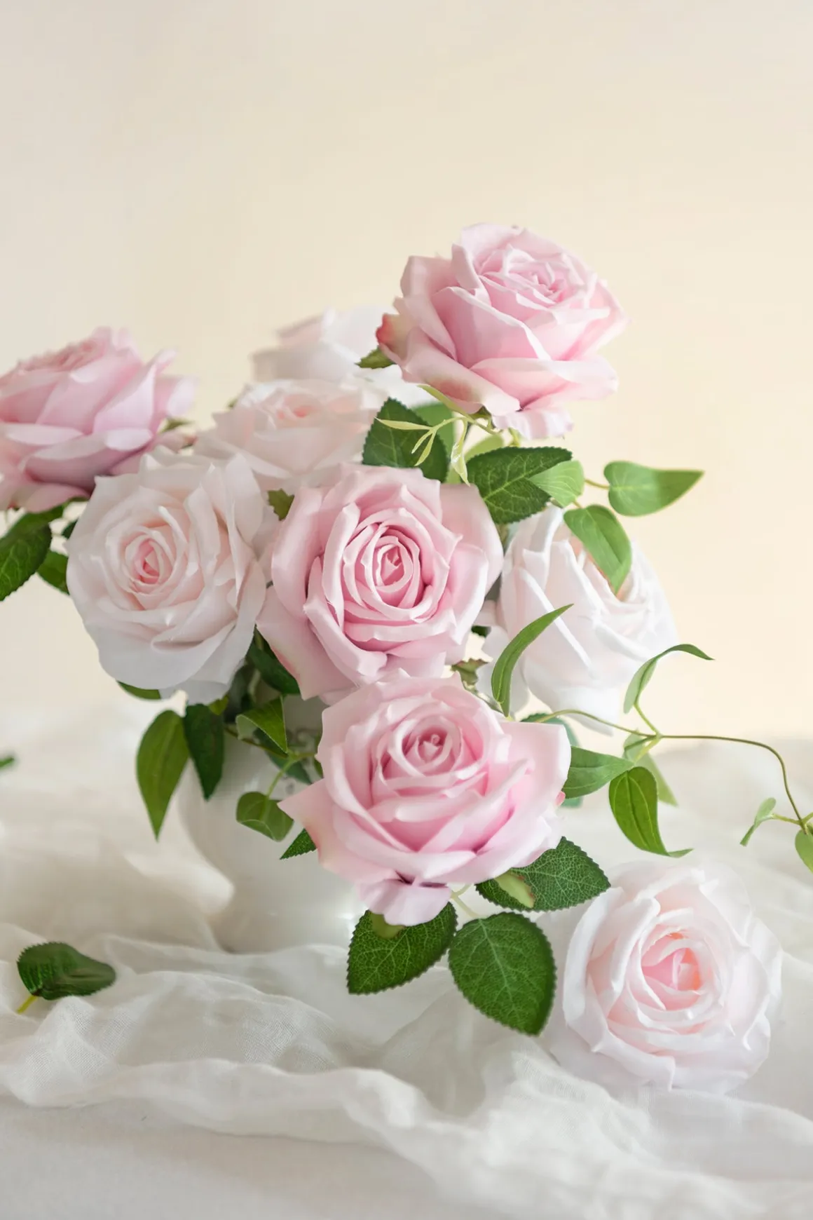 DIY Supporting Flower Boxes in Blush & Cream