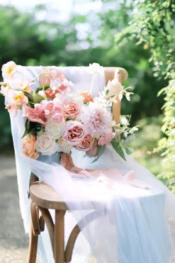 DIY Supporting Flower Boxes in Blush & Cream