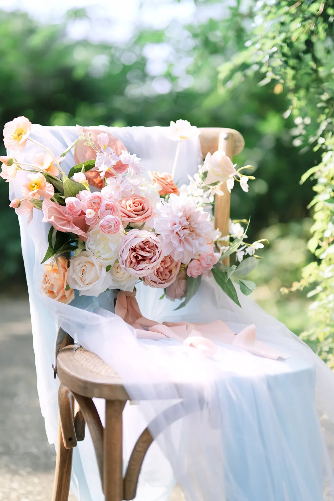 DIY Supporting Flower Boxes in Blush & Cream