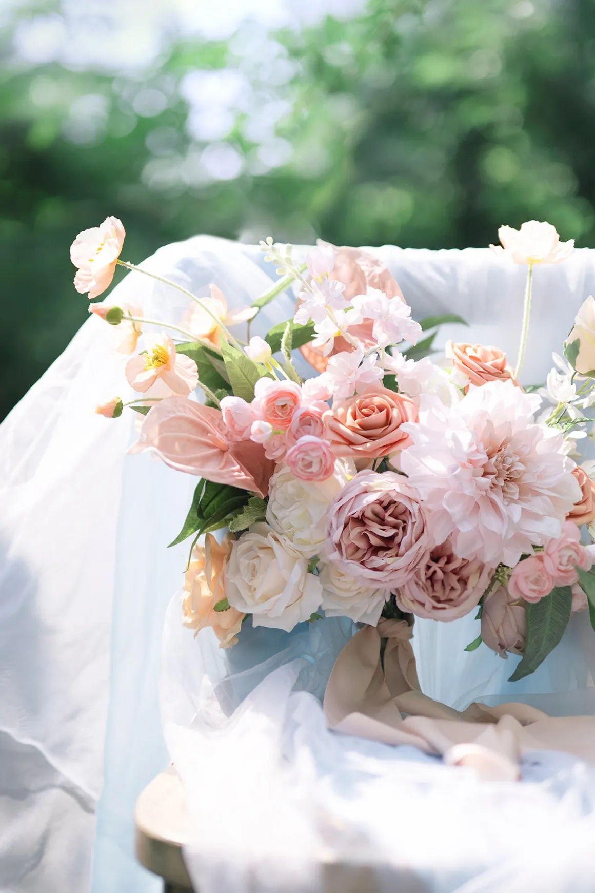 DIY Supporting Flower Boxes in Blush & Cream
