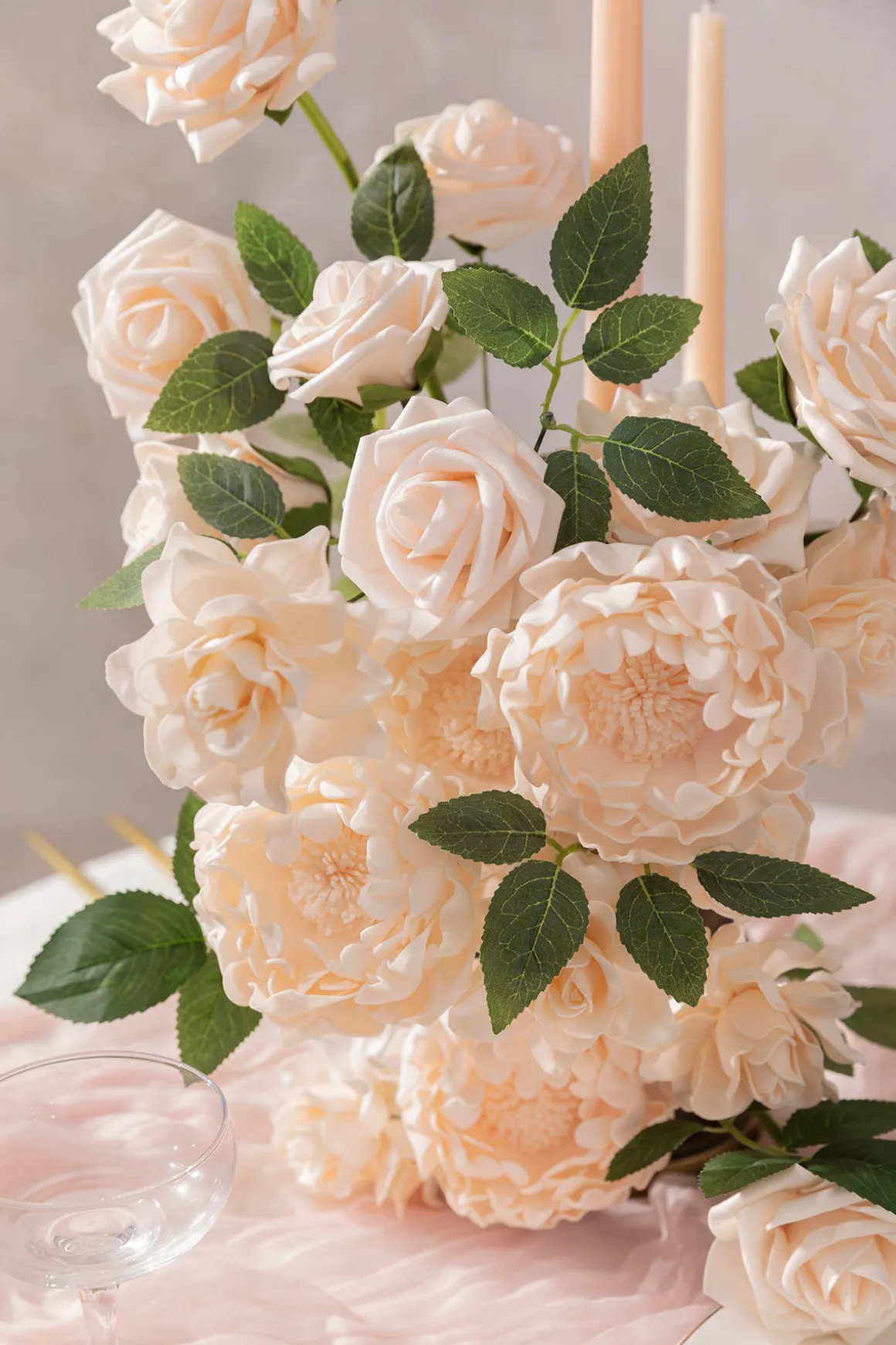 DIY Supporting Flower Boxes in Blush & Cream