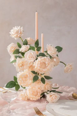 DIY Supporting Flower Boxes in Blush & Cream