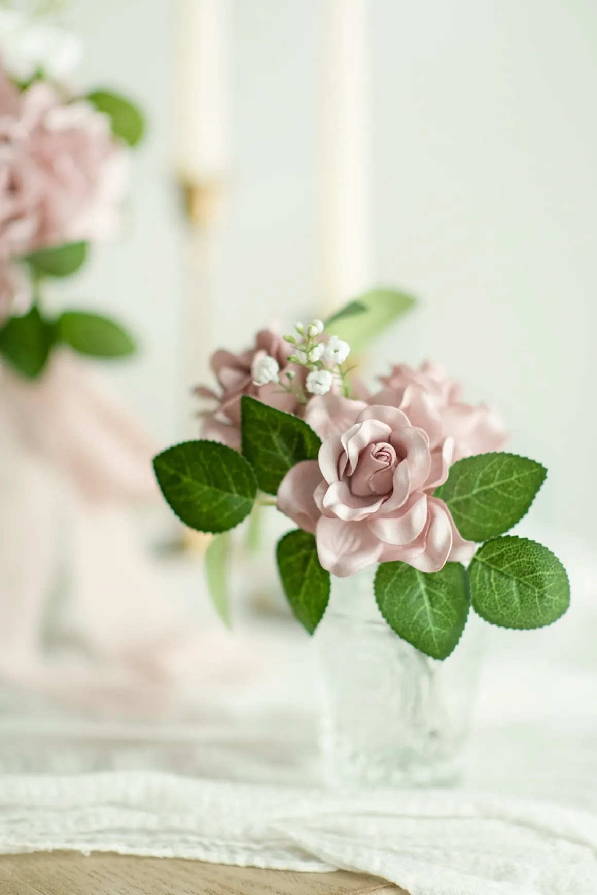 DIY Supporting Flower Boxes in Dusty Rose & Mauve