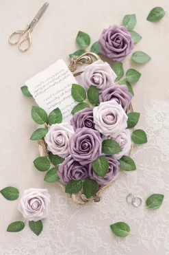 DIY Supporting Flower Boxes in Lilac & Gold