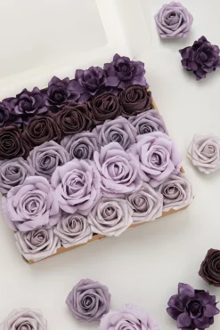DIY Supporting Flower Boxes in Lilac & Gold