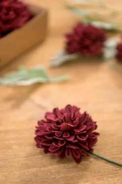 DIY Supporting Flower Boxes in Burgundy & Dusty Rose