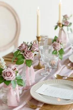 DIY Supporting Flower Boxes in Burgundy & Dusty Rose