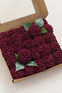 DIY Supporting Flower Boxes in Burgundy & Dusty Rose