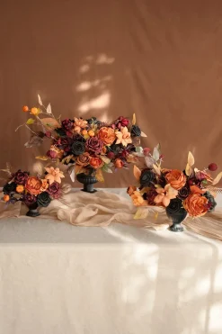 DIY Supporting Flower Boxes in Black & Pumpkin Orange