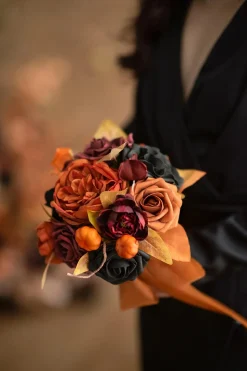 DIY Supporting Flower Boxes in Black & Pumpkin Orange