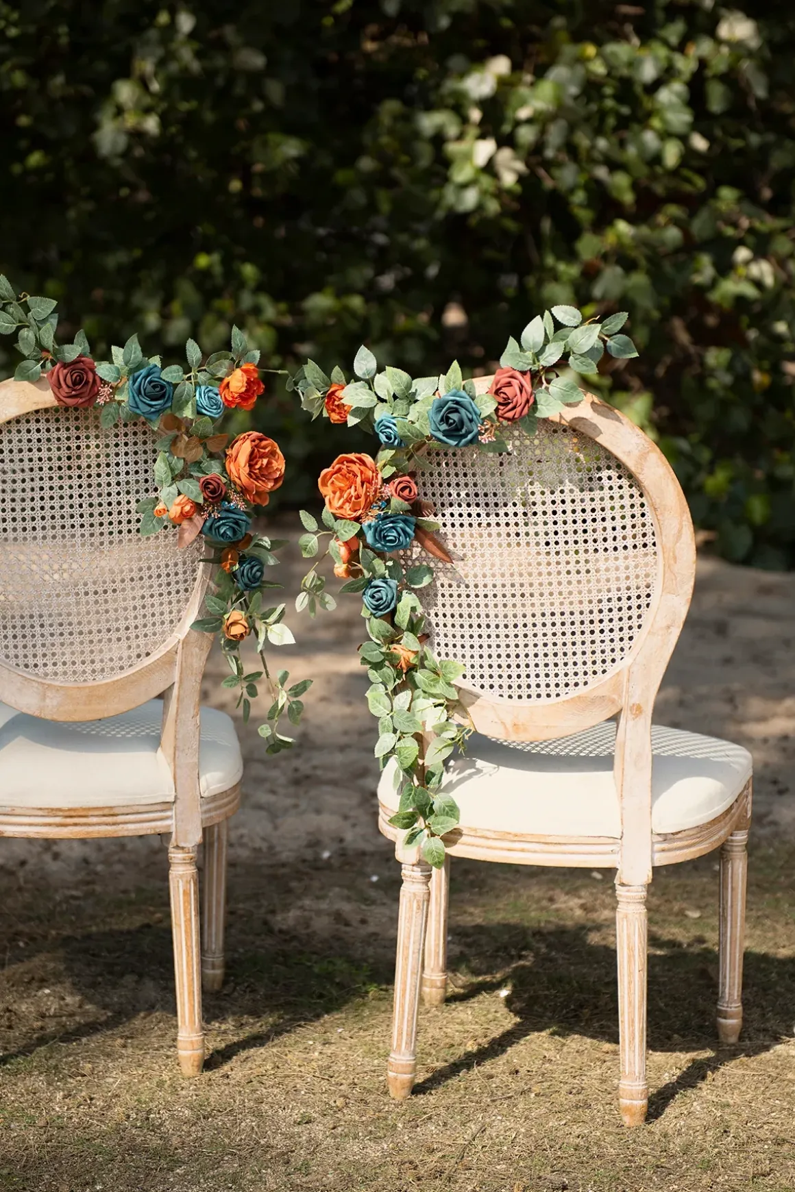 DIY Supporting Flower Boxes in Dark Teal & Burnt Orange