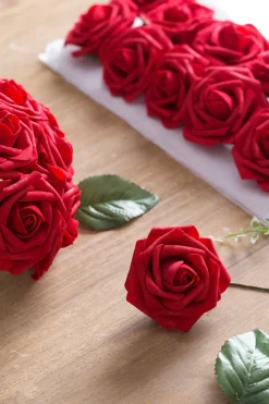 DIY Supporting Flower Boxes in Navy Blue & Red