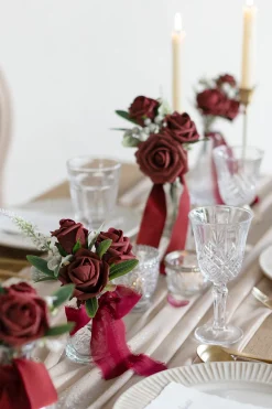 DIY Supporting Flower Boxes in Christmas Red & Sparkle