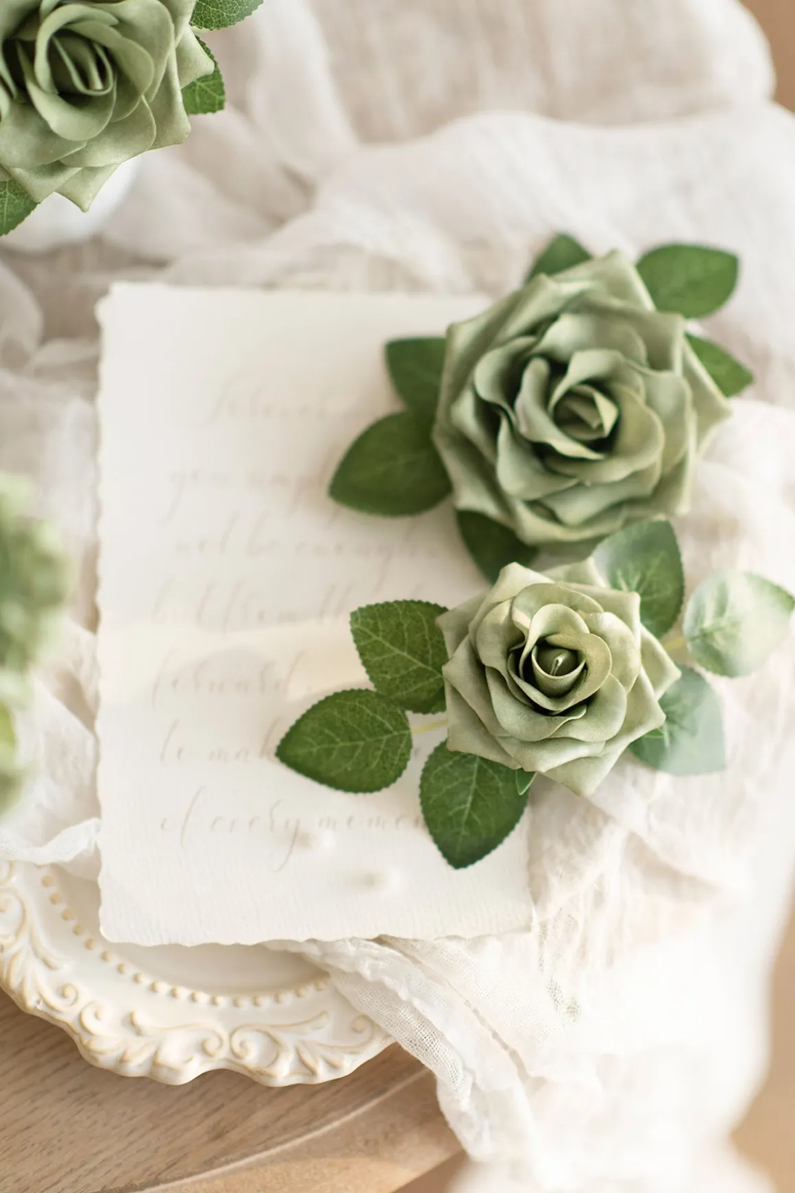 DIY Supporting Flower Boxes in Emerald & Tawny Beige