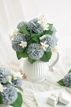 DIY Supporting Flower Boxes in Russet Orange & Denim Blue