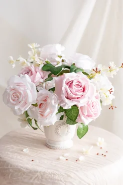 DIY Supporting Flower Boxes in Garden Blush