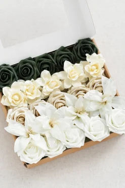 DIY Supporting Flower Boxes in Champagne Christmas