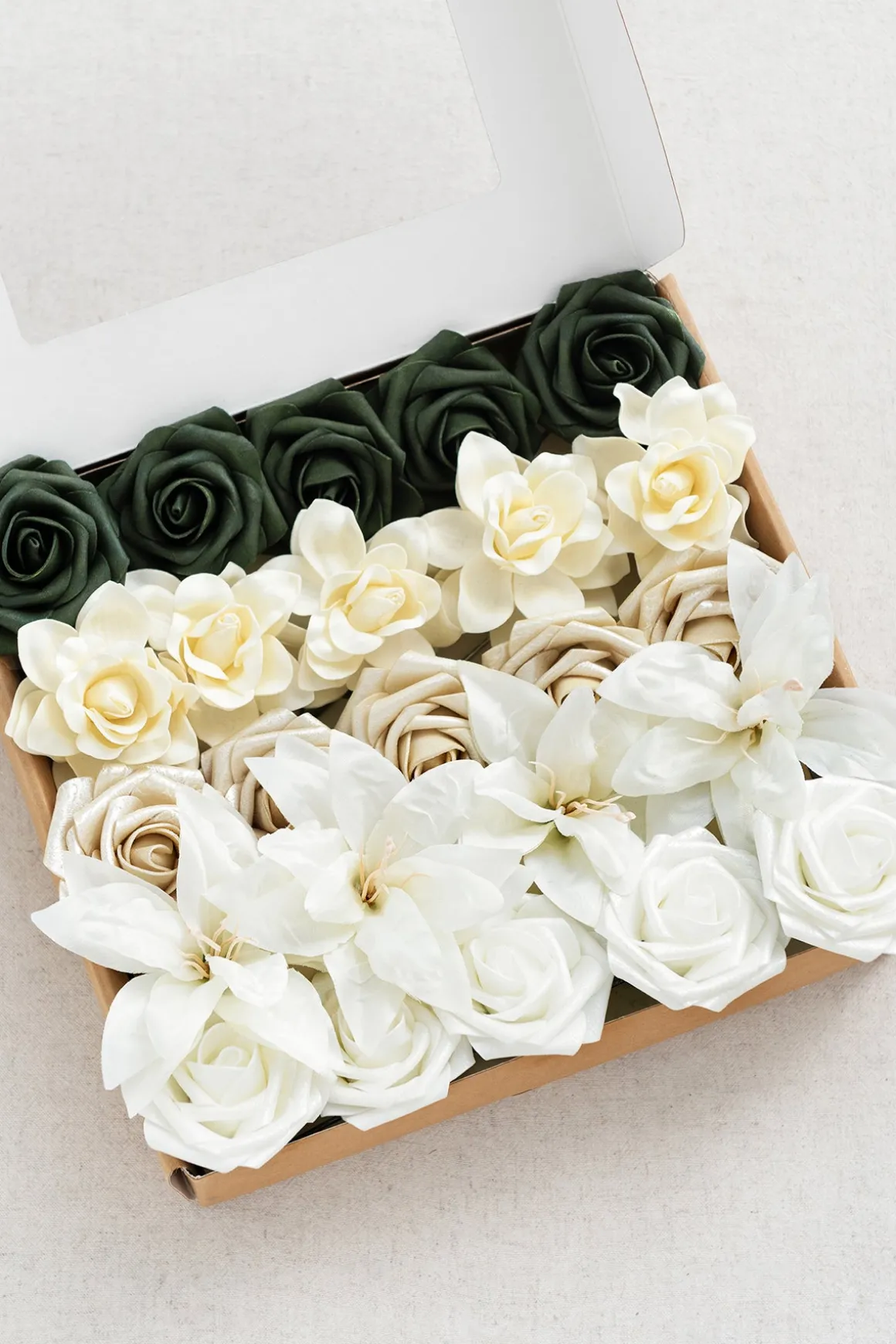 DIY Supporting Flower Boxes in Champagne Christmas