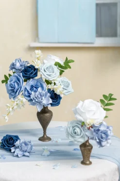 DIY Supporting Flower Boxes in Timeless French Blue & White