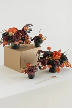 DIY Supporting Flower Boxes in Nautical Navy & Burgundy