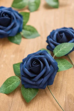 DIY Supporting Flower Boxes in Navy Blue Rose