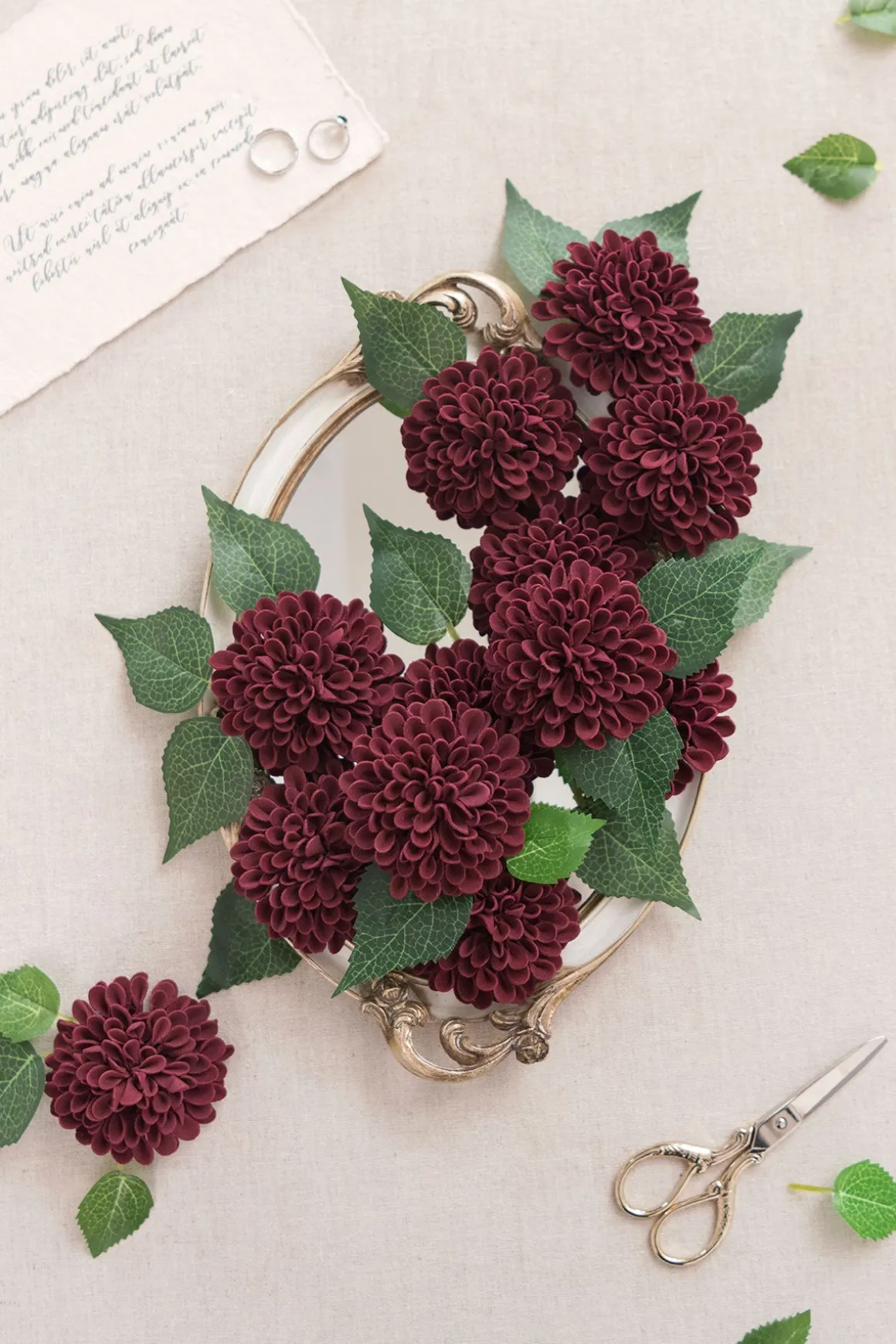 DIY Supporting Flower Boxes in Foam Burgundy Dahlia (25pcs)