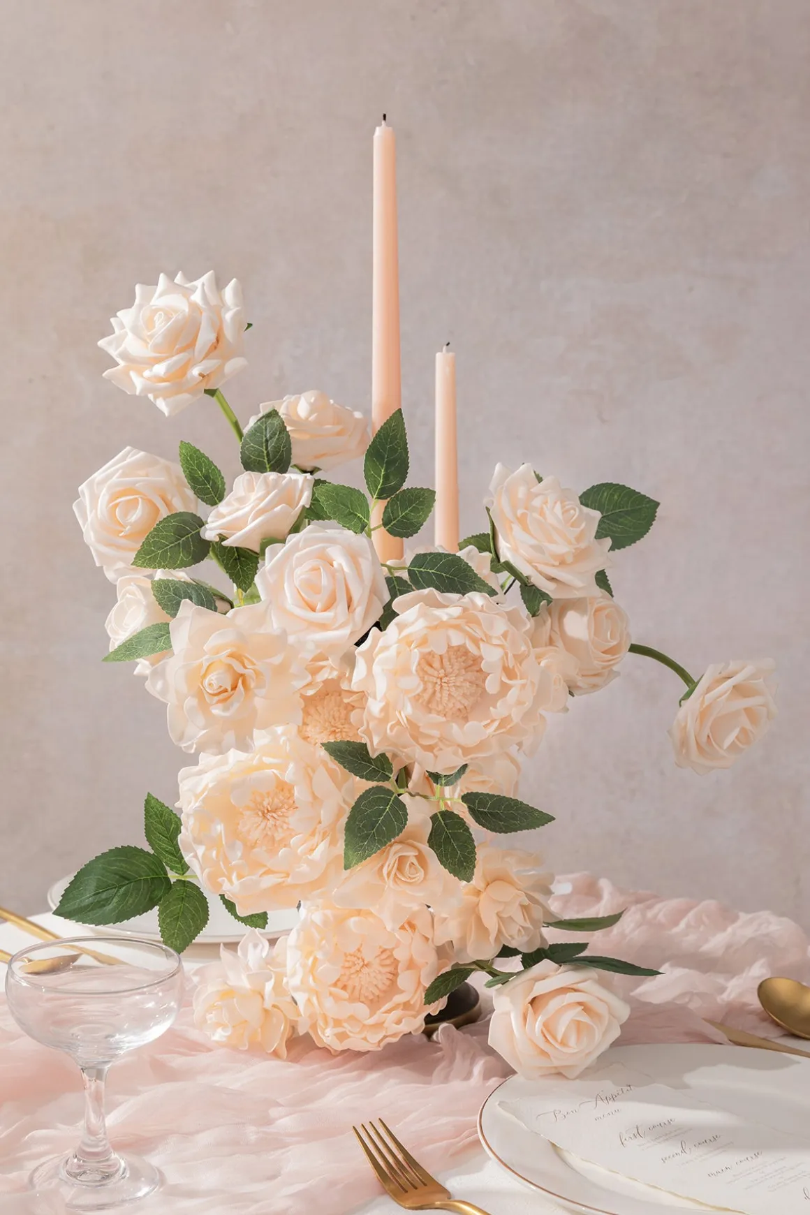 DIY Supporting Flower Boxes in Champagne Pink