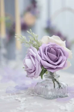 DIY Supporting Flowers in Classic Purple