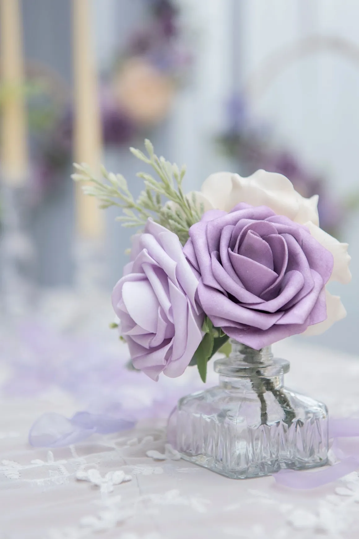 DIY Supporting Flowers in Classic Purple