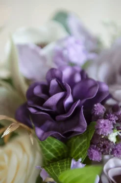 DIY Supporting Flowers in Classic Purple