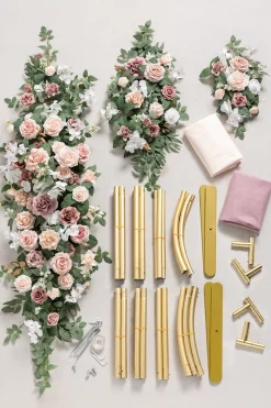 Double Arch Decor Pack in Dusty Rose & Cream | Clearance