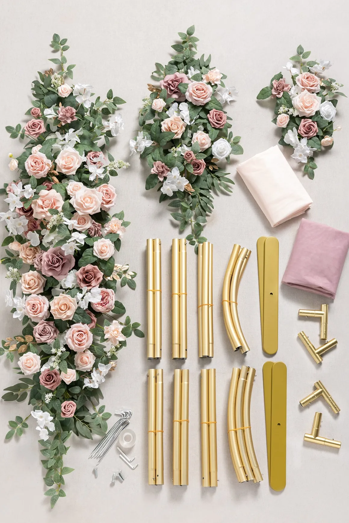 Double Arch Decor Pack in Dusty Rose & Cream | Clearance