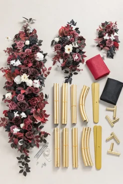 Double Arch Decor Pack in Moody Burgundy & Black | Clearance