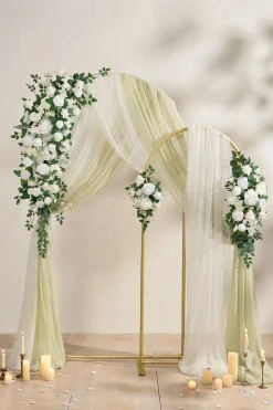 Double Arch Decor Pack in White & Sage | Clearance
