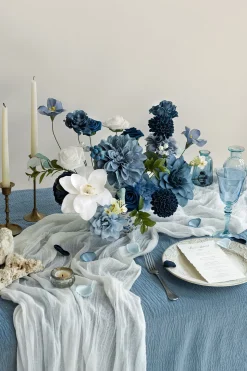 Dusty Blue & Navy Designer Flower Boxes