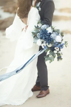 Dusty Blue & Navy Designer Flower Boxes