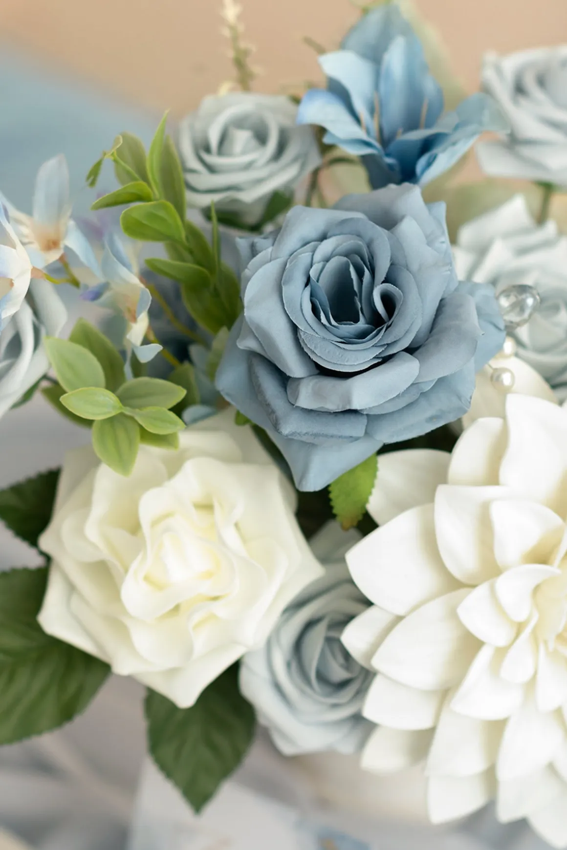 Dusty Blue & Navy Designer Flower Boxes