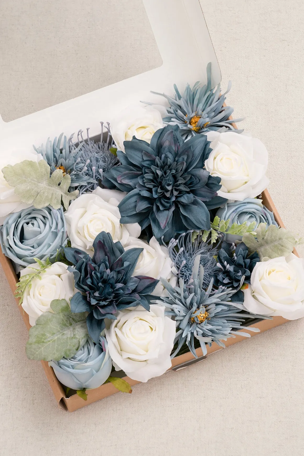 Dusty Blue & Navy Designer Flower Boxes