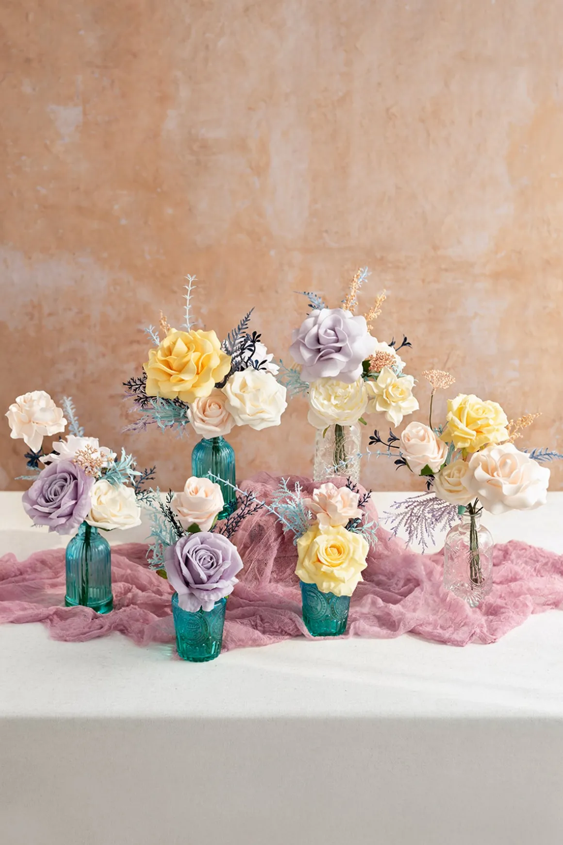 Dusty Blue & Navy Designer Flower Boxes