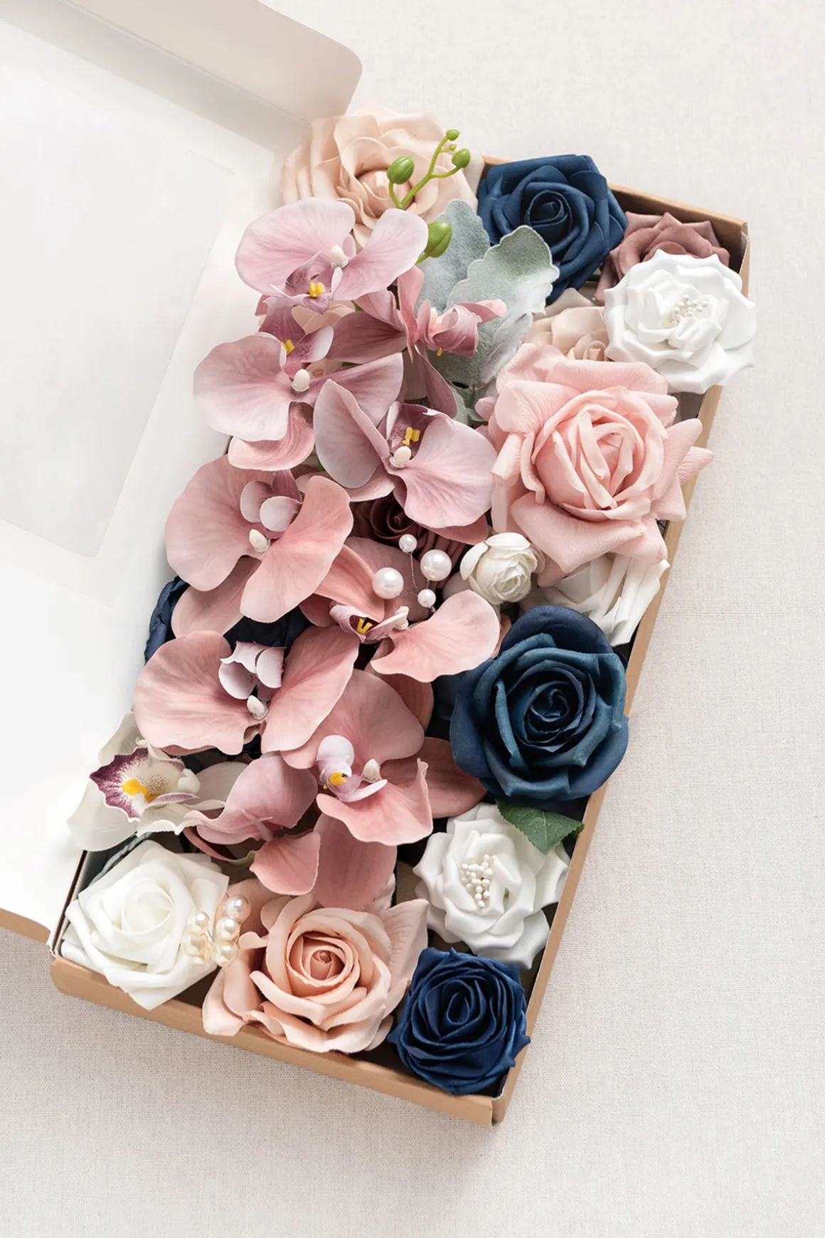 Dusty Blue & Navy Designer Flower Boxes
