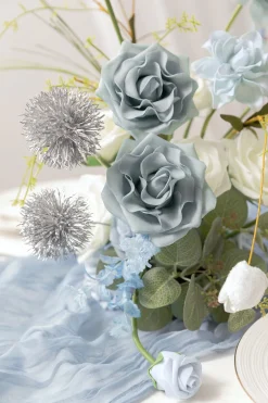 Dusty Blue & Navy Designer Flower Boxes