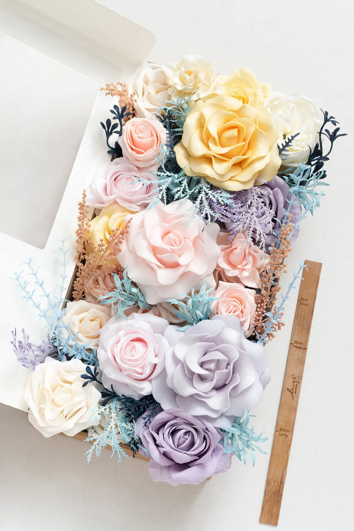 Dusty Blue & Navy Designer Flower Boxes