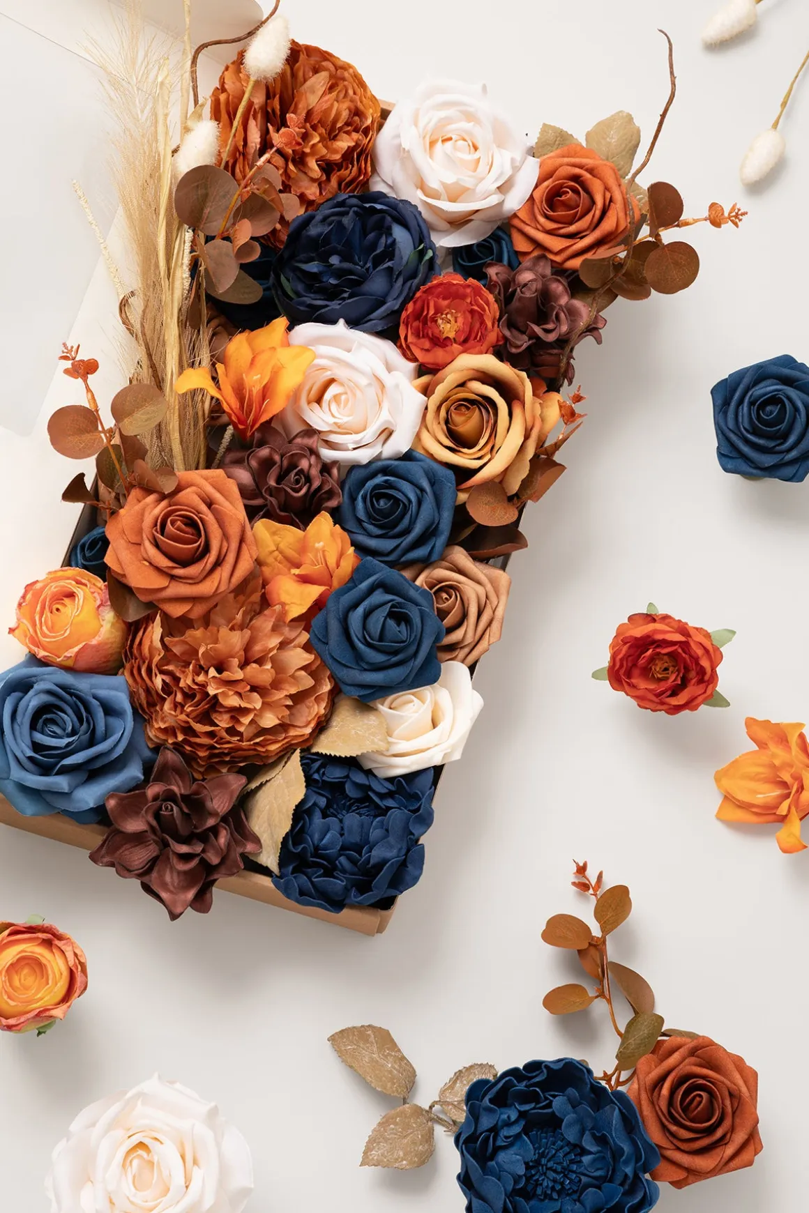 Dusty Blue & Navy Designer Flower Boxes