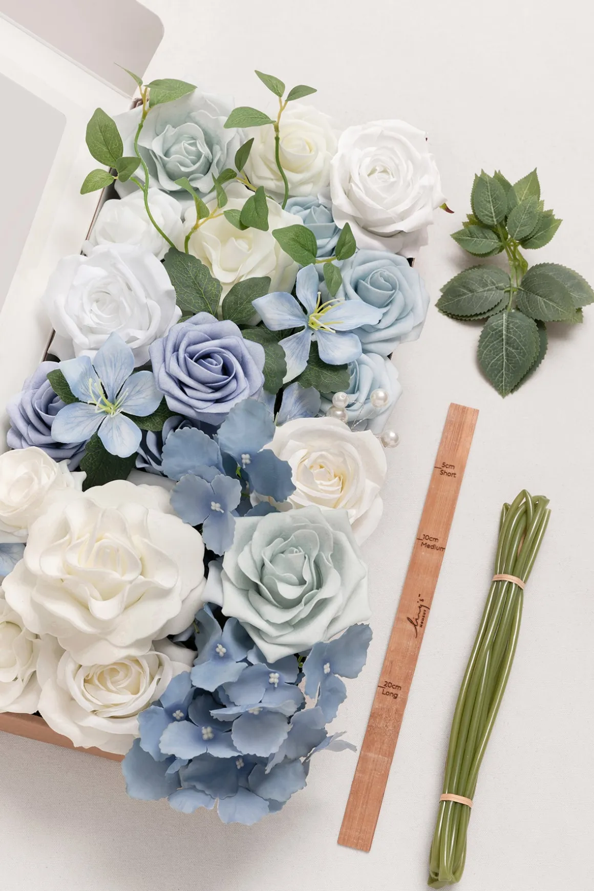 Dusty Blue & Navy Designer Flower Boxes